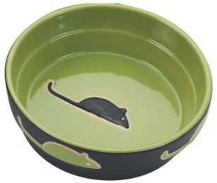 Spot Fresco Cat Dish - Green (size: 5" Diameter)