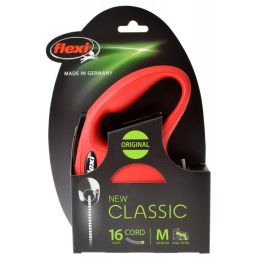 Flexi New Classic Retractable Cord Leash - Red (size: Medium - 16' Lead (Pets up to 44 lbs))