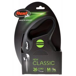 Flexi New Classic Retractable Cord Leash - Black (size: Medium - 26' Cord (Pets up to 44 lbs))