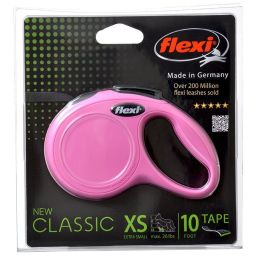 Flexi New Classic Retractable Tape Leash - Pink (size: X-Small - 10' Lead (Pets up to 26 lbs))