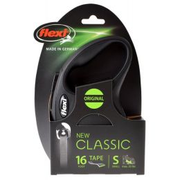 Flexi New Classic Retractable Tape Leash - Black (size: Small - 16' Lead (Pets up to 33 lbs))