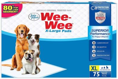 Four Paws X-Large Wee Wee Pads 28" x 34" (size: 75 count)