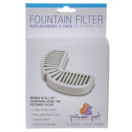 Pioneer Replacement Filters for Stainless Steel and Ceramic Fountains (size: 4 Pack)