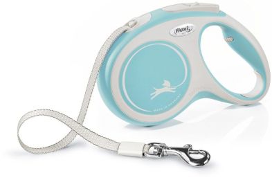 Flexi New Comfort Retractable Tape Leash - Blue (size: Medium - 16' Tape (Pets up to 55 lbs))