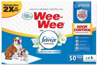 Four Paws Wee-Wee Pads - Febreze Freshness (size: 50 Count)