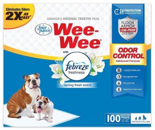 Four Paws Wee-Wee Pads - Febreze Freshness (size: 100 count)