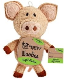 Spunky Pup Woolies Pig Dog Toy (size: 1 count)