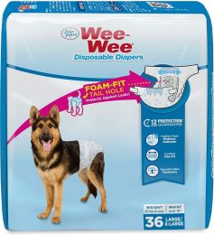 Four Paws Wee Wee Disposable Diapers Large (size: 36 count)